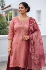 Royal Floral Embroidered Suit Set - Image 2