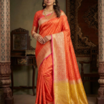 Royal Orange Traditional Silk Saree