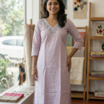 Crincled cotton silk blend Top