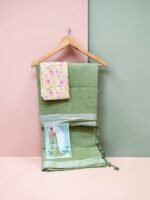 LINEN SAREE WITH TISSUE BORDER - Image 6