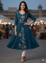 Elegant Embroidered Kurthi - Image 10
