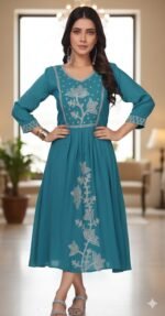 Elegant Embroidered Kurthi - Image 9