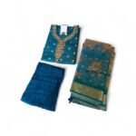 Rich Peacock Blue Ethnic kurta set - Image 5