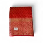 Royal Orange Traditional Silk Saree - Image 2