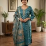 Rich Peacock Blue Ethnic kurta set