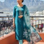 Royal Floral Embroidered Suit Set