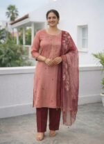 Royal Floral Embroidered Suit Set