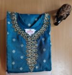 Rich Peacock Blue Ethnic kurta set - Image 3