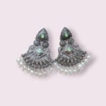 Elegant Oxidised Statement Earrings - Image 3