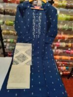 Navy Blue Embroidered Kurta Set - Image 3