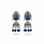 OXIDIZED SILVER JHUMKA EARRINGS