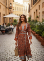 ETHNIC WRAP STYLE KURTI DRESS FOR WOMEN