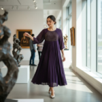 THE AMETHYST MUSE PLEATED MIDI