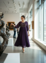 THE AMETHYST MUSE PLEATED MIDI