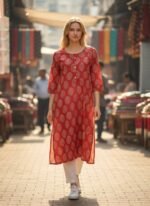 SIDE OPEN KURTI (LIVA APPROVED BRANDED KURTI)