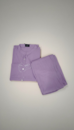 LAVENDER BLOOM KURTA PANT SET (QUAD SET) - Image 3