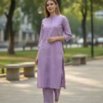 LAVENDER BLOOM KURTA PANT SET (QUAD SET)