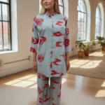 ELEGANT RED PRINT CO-ORD SET