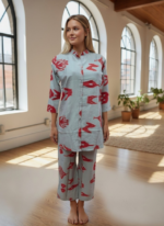 ELEGANT RED PRINT CO-ORD SET